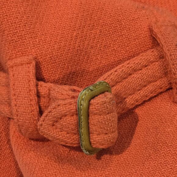 J. Crew Nello Gori Coral Stadium Cloth Wool Double-Breasted Trench Coat, Size 2 - Picture 5 of 8